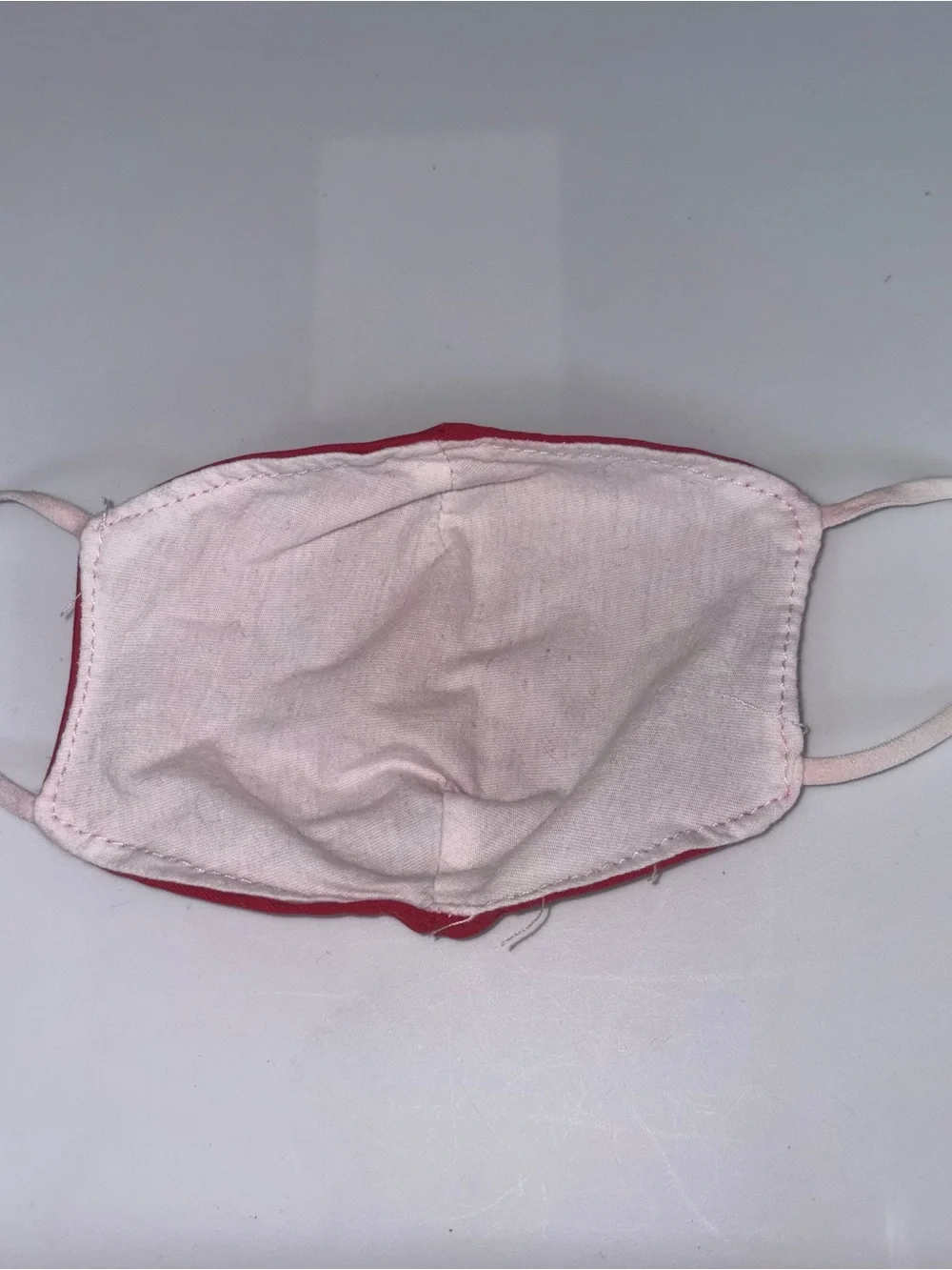 Stretchy Red & White Reusable Face Mask